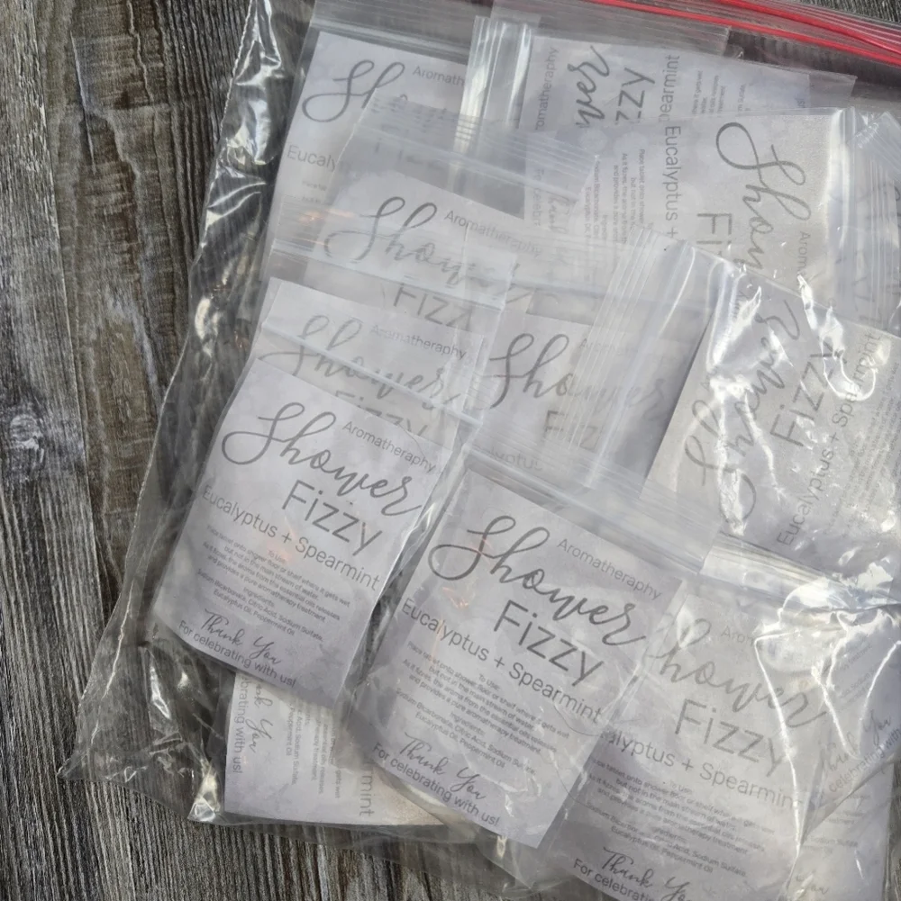 18 Eucalyptus Spearmint Shower Fizzies Favors